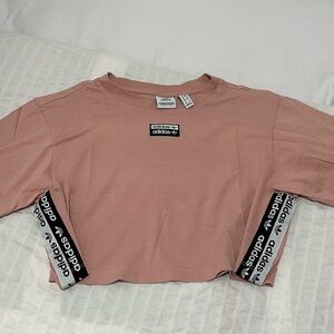 Adidas Pink Cropped Tee (size S)